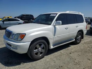 2007 Lexus LX 470 z VIN JTJHT00W874028143, wystawiony jako Copart lot #55075535 z przebiegiem 65 691 mil mil oraz Szkoda całkowita • Salvage title. Historia ofert i sprzedaży dostępna na DreamBid. Obrazek 1.