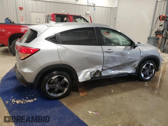 2018 Honda HR-V EX-L with VIN 3CZRU6H70JM707446, listed as a Copart auction lot 48248555 with 318,183 mi miles and Salvage Title. Bid and sale history available at DreamBid. Image 3.