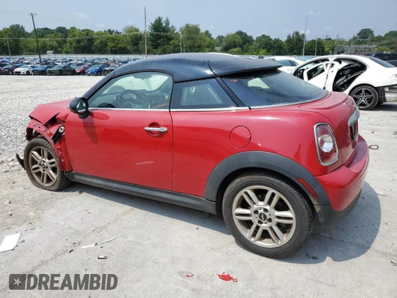 2013 MINI Cooper Coupe with VIN WMWSX1C57DT507660, listed as a Copart auction lot 63930314 with 119,945 mi miles and Non Repairable. Bid and sale history available at carsss.com. Image 2.