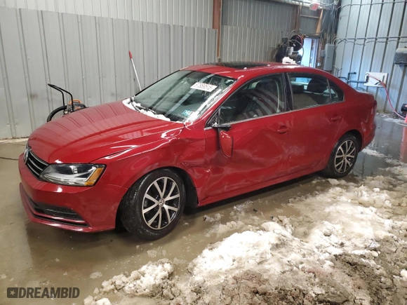 2017 Volkswagen Jetta 1.4T SE with VIN 3VWB67AJXHM314865, listed as a Copart auction lot 87889515 with 120,500 mi miles and Salvage Title. Bid and sale history available at carsss.com. Image 1.