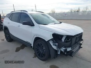 2021 GMC Terrain SLT z VIN 3GKALPEV2ML392243, wystawiony jako IAAI lot #41337368 z przebiegiem 20 900 mil mil oraz . Historia ofert i sprzedaży dostępna na DreamBid. Obrazek 1.