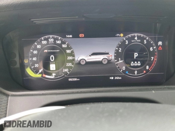2020 Land Rover Range Rover Velar z VIN SALYK2FX9LA284099, wystawiony jako Copart lot #41687225 z przebiegiem 92 330 mil mil oraz Czysty tytuł • Clean title. Historia ofert i sprzedaży dostępna na DreamBid. Obrazek 9.