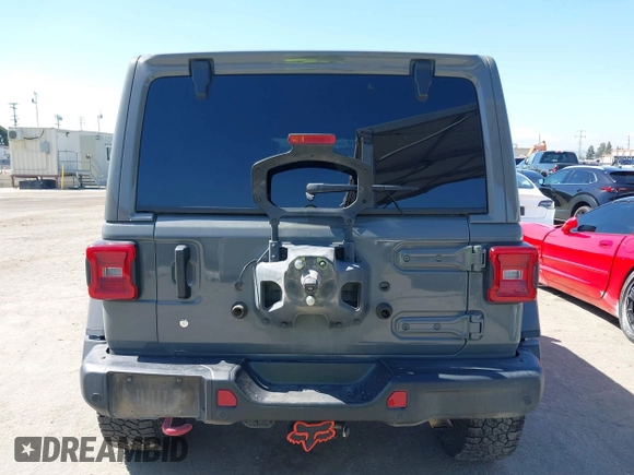 2019 Jeep Wrangler Unlimited Rubicon with VIN 1C4HJXFN6KW547401, listed as a IAAI auction lot 42250698 with 103,910 mi miles and . Bid and sale history available at DreamBid. Image 16.
