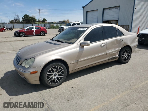 2001 Mercedes-Benz C 320 with VIN WDBRF64J31F021286, listed as a Copart auction lot 54145865 with 189,930 mi miles and Salvage Title. Bid and sale history available at DreamBid. Image 1.