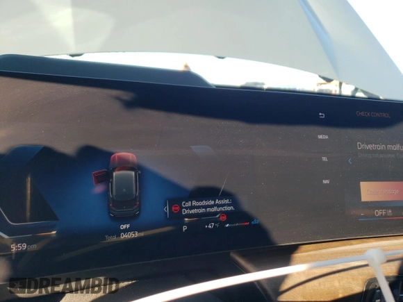2024 BMW X1 xDrive28i with VIN WBX73EF00R5Z58004, listed as a Copart auction lot 49554055 with 4,053 mi miles and Salvage title. Bid and sale history available at DreamBid. Image 9.