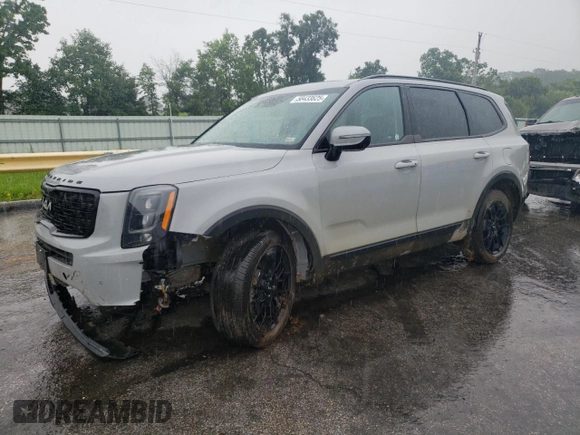 2022 Kia Telluride SX z VIN 5XYP5DHC7NG267823, wystawiony jako Copart lot #58433625 z przebiegiem 104 093 mil mil oraz Szkoda całkowita • Salvage title. Historia ofert i sprzedaży dostępna na DreamBid. Obrazek 1.
