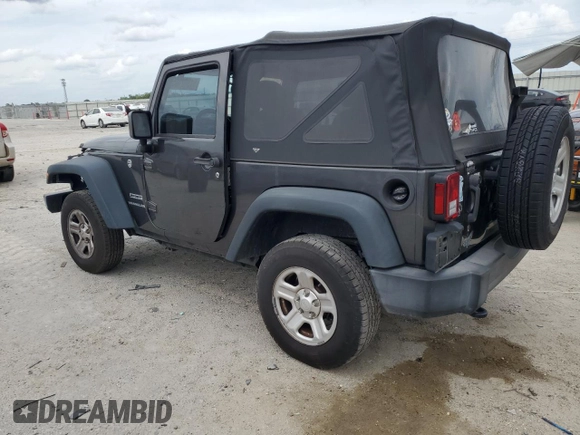 2016 Jeep Wrangler Sport with VIN 1C4AJWAG1GL302714, listed as a Copart auction lot 51862105 with 98,362 mi miles and Salvage Title. Bid and sale history available at carsss.com. Image 2.
