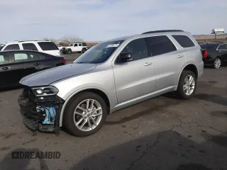 2024 Dodge Durango GT Plus z VIN 1C4RDJDG9RC250776, wystawiony jako Copart lot #51966175 z przebiegiem 8 104 mil mil oraz Szkoda całkowita • Salvage title. Historia ofert i sprzedaży dostępna na DreamBid. Obrazek 1.