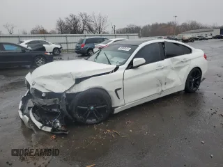 2017 BMW 4 Series 430i xDrive z VIN WBA4F9C53HG791877, wystawiony jako Copart lot #85050424 z przebiegiem Nie podano mil oraz Szkoda całkowita • Salvage title. Historia ofert i sprzedaży dostępna na DreamBid. Obrazek 1.