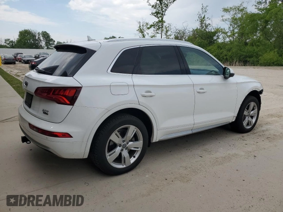 2018 Audi Q5 Premium Plus with VIN WA1BNAFY8J2061061, listed as a Copart auction lot 60143105 with 71,776 mi miles and Clean title. Bid and sale history available at DreamBid. Image 3.