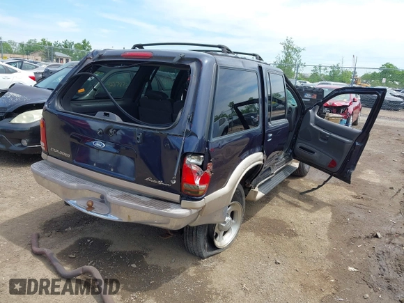 2001 Ford Explorer Eddie Bauer z VIN 1FMZU74E01ZA15102, wystawiony jako IAAI lot #42296412 z przebiegiem 163 954 mil mil oraz . Historia ofert i sprzedaży dostępna na DreamBid. Obrazek 4.