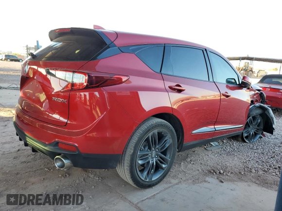2022 Acura RDX w/A-Spec Package with VIN 5J8TC1H68NL001486, listed as a Copart auction lot 88672595 with 39,543 mi miles and Salvage Title. Bid and sale history available at carsss.com. Image 3.