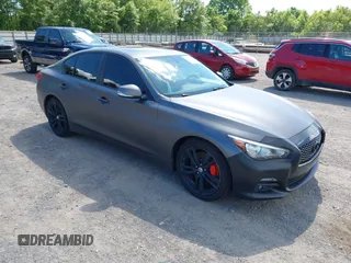 2015 Infiniti Q50 Sport with VIN JN1BV7AP5FM354132, listed as a IAAI auction lot 42335168 with 84,927 mi miles and . Bid and sale history available at DreamBid. Image 1.