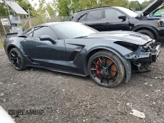 2019 Chevrolet Corvette Z06 2LZ with VIN 1G1YS2D65K5604990, listed as a Copart auction lot 72580304 with 15,582 mi miles and Salvage Title. Bid and sale history available at carsss.com. Image 4.