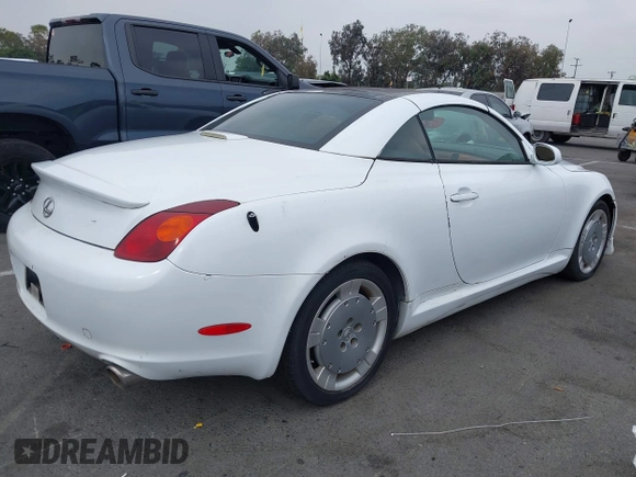 2002 Lexus SC 430 with VIN JTHFN48Y020027536, listed as a IAAI auction lot 42670239 with 207,112 mi miles and . Bid and sale history available at DreamBid. Image 4.