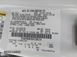2014 Ford Fusion SE with VIN 3FA6P0HR3ER128514, listed as a IAAI auction lot 41579517 with 160,872 mi miles. Bid and sale history available at carsss.com. Image 9.