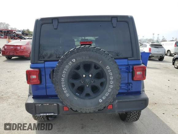 2020 Jeep Wrangler Unlimited Sport Altitude with VIN 1C4HJXDN8LW329075, listed as a Copart auction lot 49470025 with 78,380 mi miles and Salvage title. Bid and sale history available at DreamBid. Image 6.