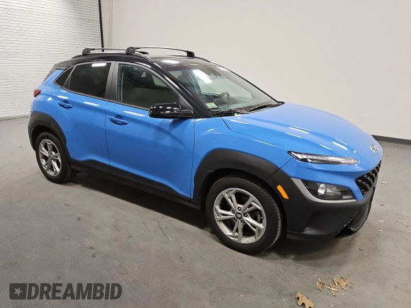 2022 Hyundai Kona SEL with VIN KM8K6CAB0NU771174, listed as a Copart auction lot 45456695 with 34,120 mi miles and Clean Title. Bid and sale history available at DreamBid. Image 4.