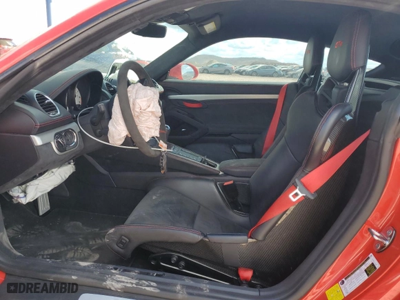 2020 Porsche 718 Cayman GT4 with VIN WP0AC2A83LS289203, listed as a Copart auction lot 47110185 with NaN miles and Salvage Title. Bid and sale history available at carsss.com. Image 7.