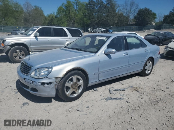 2004 Mercedes-Benz S 320/430/500 with VIN WDBNG75JX4A386291, listed as a Copart auction lot 53063845 with 31,376 mi miles and Salvage Title. Bid and sale history available at carsss.com. Image 1.