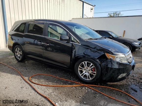 2012 Honda Odyssey EX-L with VIN 5FNRL5H67CB075837, listed as a Copart auction lot 46644975 with 166,595 mi miles and Salvage Title. Bid and sale history available at carsss.com. Image 4.