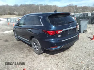 2017 Infiniti QX60 with VIN 5N1DL0MM3HC550045, listed as a IAAI auction lot 41857238 with 132,316 mi miles and . Bid and sale history available at DreamBid. Image 3.