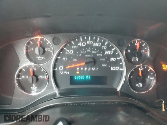 2014 Chevrolet Express Cargo Van with VIN 1GCWGFCB0E1133140, listed as a Copart auction lot 45433475 with 63,580 mi miles and Clean Title. Bid and sale history available at carsss.com. Image 9.