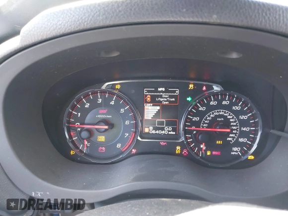 2019 Subaru WRX STI with VIN JF1VA2R65K9826529, listed as a IAAI auction lot 41753889 with 64,040 mi miles and . Bid and sale history available at DreamBid. Image 7.