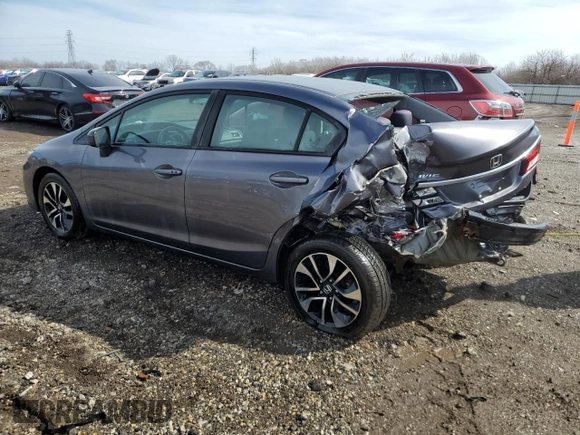 2014 Honda Civic EX with VIN 19XFB2F87EE062197, listed as a Copart auction lot 49826345 with 240,204 mi miles and Salvage Title. Bid and sale history available at carsss.com. Image 2.