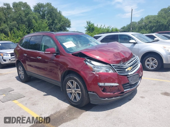 2015 Chevrolet Traverse LT with VIN 1GNKVHKD3FJ337801, listed as a IAAI auction lot 39801496 with 118,159 mi miles and . Bid and sale history available at DreamBid. Image 1.