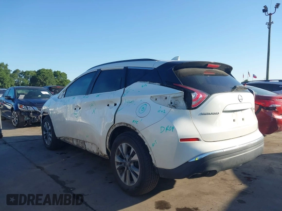 2018 Nissan Murano SV with VIN 5N1AZ2MGXJN151523, listed as a IAAI auction lot 41973381 with 138,728 mi miles and . Bid and sale history available at DreamBid. Image 3.