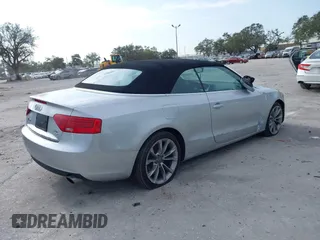 2013 Audi A5 Premium Plus with VIN WAULFAFH1DN001095, listed as a IAAI auction lot 41249488 with 69,316 mi miles. Bid and sale history available at carsss.com. Image 4.