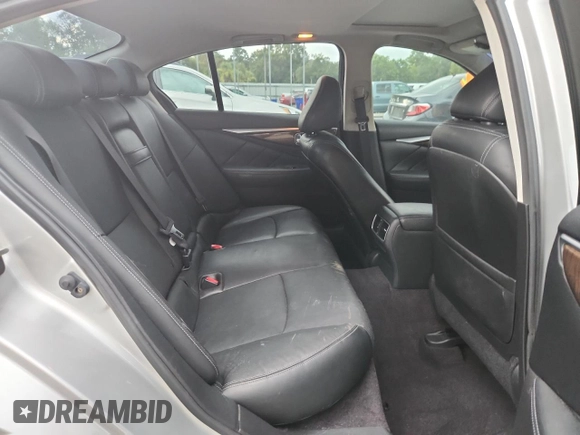 2014 Infiniti Q50 Premium with VIN JN1BV7AP4EM671611, listed as a Copart auction lot 63698505 with 134,904 mi miles and Salvage title. Bid and sale history available at DreamBid. Image 10.