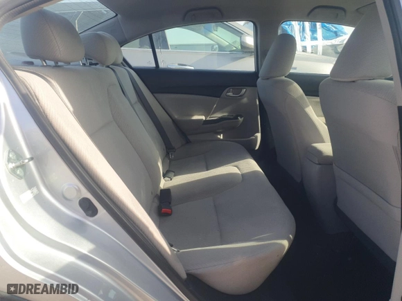 2013 Honda Civic Sdn LX with VIN 2HGFB2F58DH569958, listed as a Copart auction lot 52217725 with 62,921 mi miles and Salvage Title. Bid and sale history available at carsss.com. Image 10.