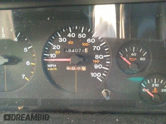 1993 Jeep Grand Cherokee Laredo с VIN 1J4GZ58S4PC130759, выставлен на аукционе IAAI как лот 35065976 с пробегом 184 071 миль миль и . История ставок и продаж доступна на DreamBid. Изображение 7.