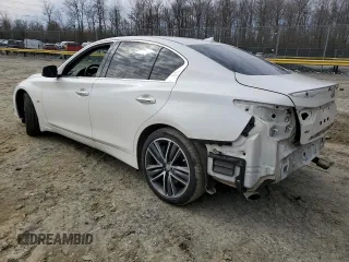 2016 Infiniti Q50 with VIN JN1EV7AR7GM346324, listed as a Copart auction lot 45091635 with 92,050 mi miles and Salvage Title. Bid and sale history available at DreamBid. Image 2.