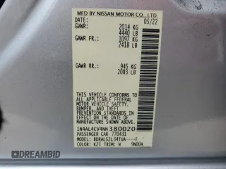 2022 Nissan Altima 2.0 SR with VIN 1N4AL4CV4NN380020, listed as a Copart auction lot 88084675 with 75,444 mi miles and Non Repairable. Bid and sale history available at carsss.com. Image 13.