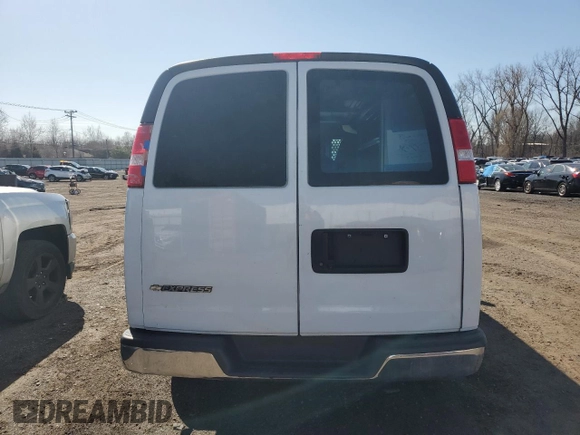 2018 Chevrolet Express Cargo Van with VIN 1GCWGAFG2J1169335, listed as a Copart auction lot 48899905 with 166,601 mi miles and Salvage Title. Bid and sale history available at carsss.com. Image 6.