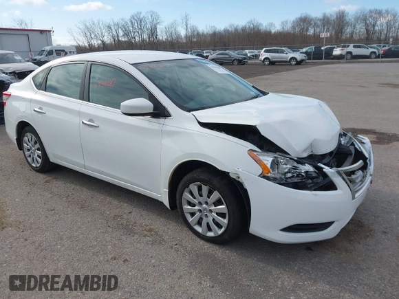 2015 Nissan Sentra S with VIN 3N1AB7AP2FY320344, listed as a IAAI auction lot 41959087 with 113,050 mi miles. Bid and sale history available at carsss.com. Image 1.