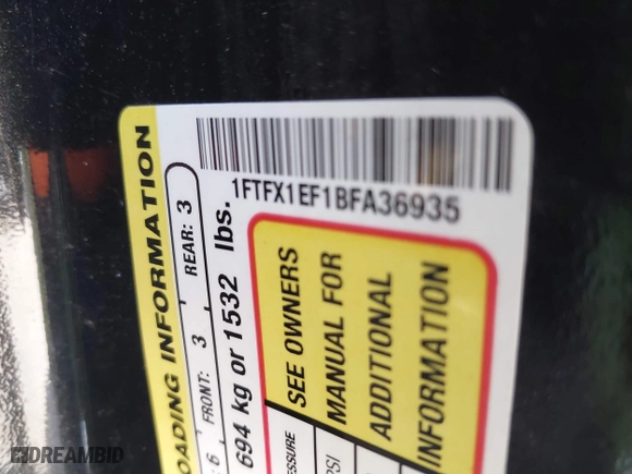 2011 Ford F-150 XL with VIN 1FTFX1EF1BFA36935, listed as a IAAI auction lot 42084512 with 200,000 mi miles. Bid and sale history available at carsss.com. Image 9.
