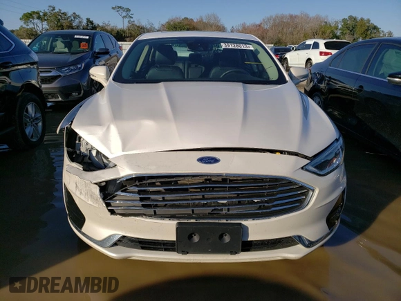 2019 Ford Fusion Hybrid SEL with VIN 3FA6P0MU0KR214689, listed as a Copart auction lot 39128013 with 51,443 mi miles. Bid and sale history available at carsss.com. Image 5.