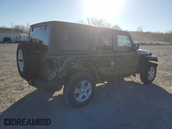 2023 Jeep Wrangler Sport S with VIN 1C4HJXDG7PW533826, listed as a Copart auction lot 86688294 with 40,336 mi miles and Salvage Title. Bid and sale history available at DreamBid. Image 3.
