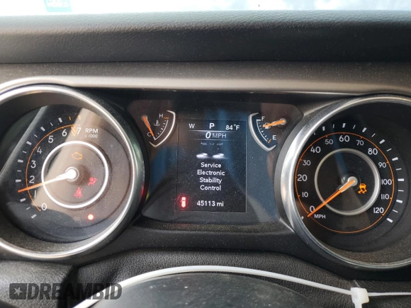 2020 Jeep Wrangler Sport with VIN 1C4GJXAG6LW261344, listed as a Copart auction lot 61875494 with 45,113 mi miles and Salvage title. Bid and sale history available at DreamBid. Image 9.
