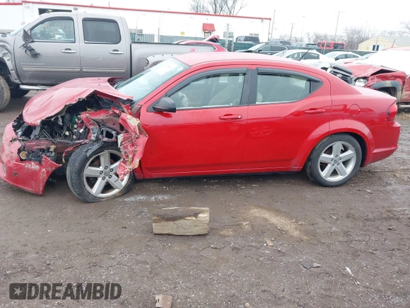2013 Dodge Avenger with VIN 1C3CDZAB7DN649233, listed as a IAAI auction lot 41555445 with 118,846 mi miles and . Bid and sale history available at DreamBid. Image 14.