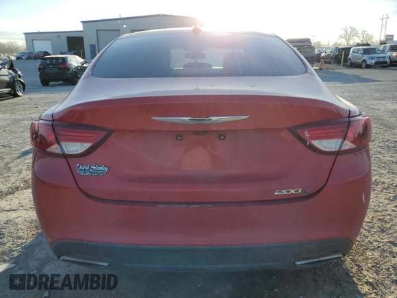 2016 Chrysler 200 S with VIN 1C3CCCBB4GN179228, listed as a Copart auction lot 48782305 with 125,501 mi miles and Salvage Title. Bid and sale history available at carsss.com. Image 6.