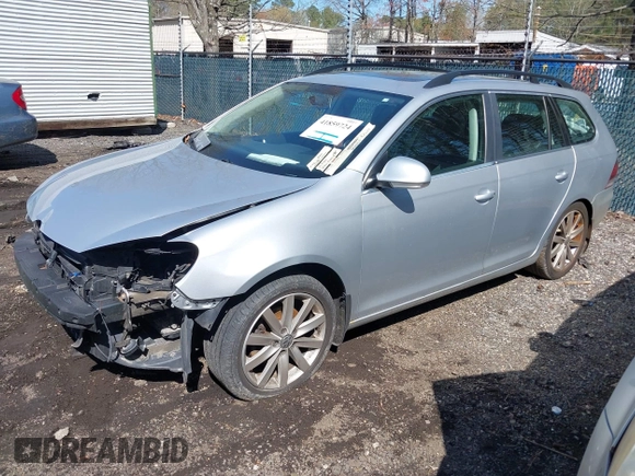 2013 Volkswagen Jetta SportWagen S with VIN 3VWPP7AJ2DM693289, listed as a IAAI auction lot 41859724 with 124,096 mi miles. Bid and sale history available at carsss.com. Image 2.