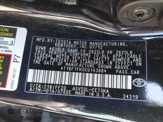 2012 Toyota Camry L with VIN 4T1BF1FK0CU143884, listed as a IAAI auction lot 41780060 with 242,508 mi miles. Bid and sale history available at carsss.com. Image 9.