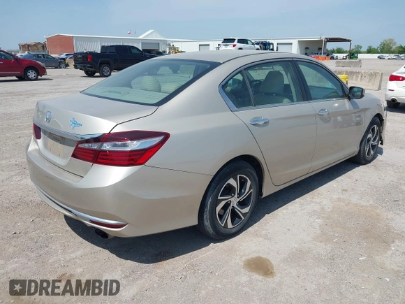 2016 Honda Accord Sedan LX with VIN 1HGCR2F37GA187338, listed as a IAAI auction lot 41989641 with 57,698 mi miles. Bid and sale history available at carsss.com. Image 4.
