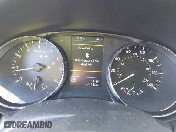2019 Nissan Rogue SV with VIN KNMAT2MV8KP539960, listed as a IAAI auction lot 41768242 with 79,118 mi miles. Bid and sale history available at carsss.com. Image 7.
