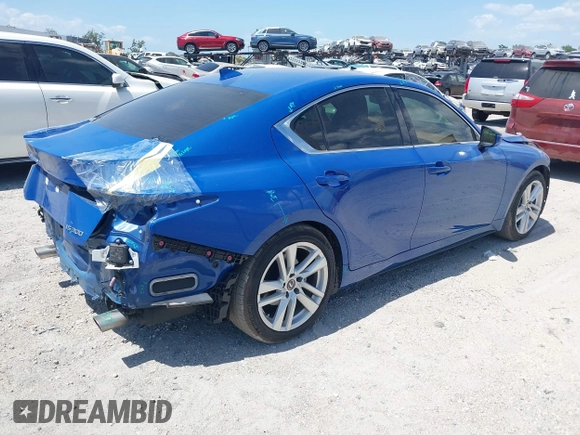 2021 Lexus IS 300 with VIN JTHAA1D20M5115188, listed as a IAAI auction lot 42171919 with 42,965 mi miles and . Bid and sale history available at DreamBid. Image 4.